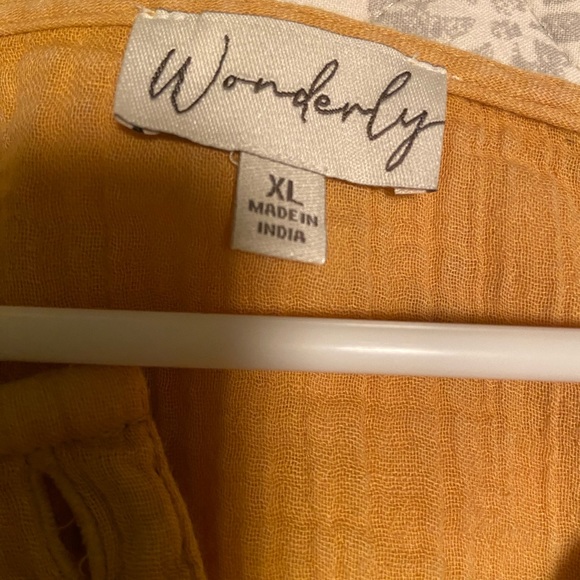 Dress by Wonderly. Worn once. Mustard gold. Sz XL $30 - Picture 3 of 3